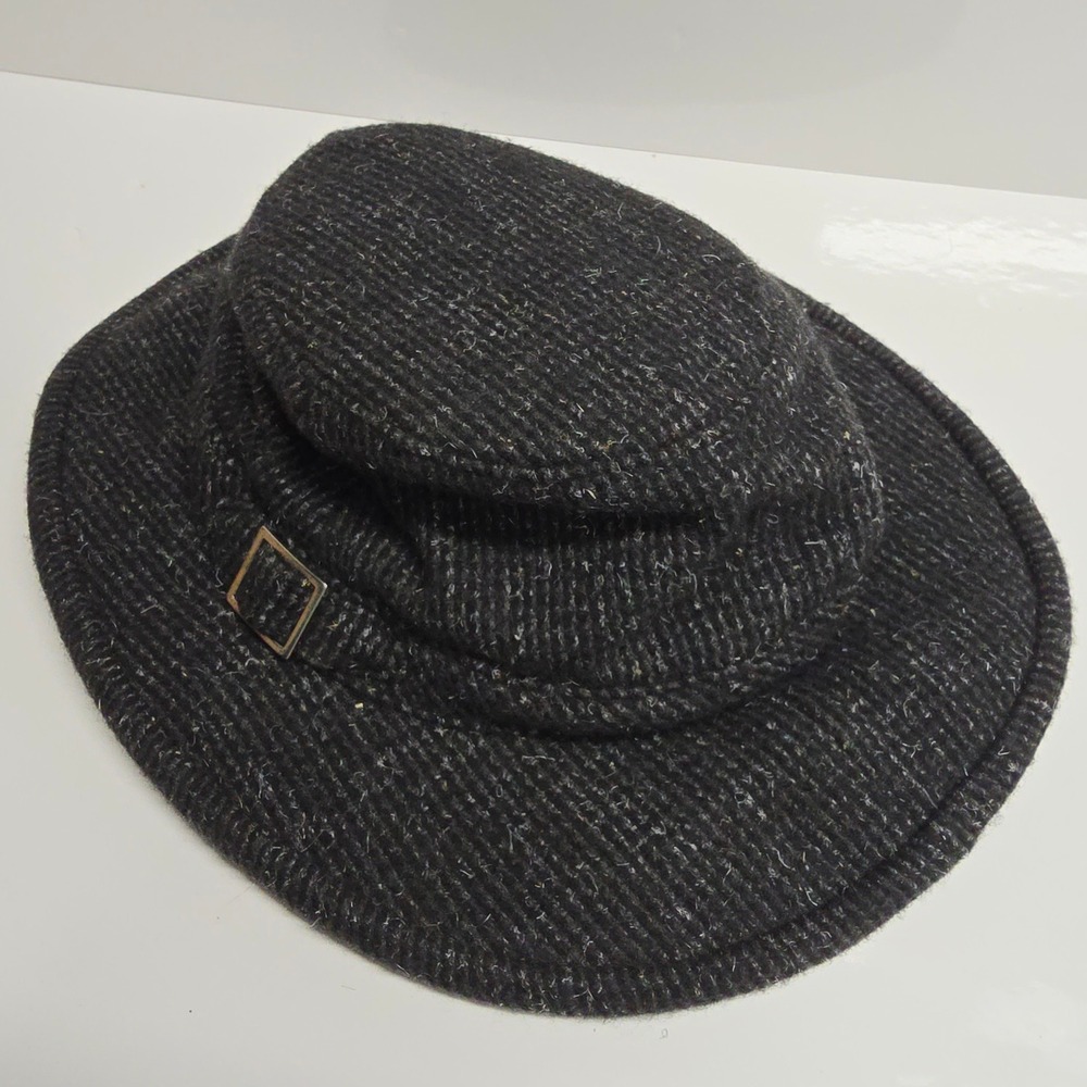 Tilley Endurables Winter Hat Unisex 7 1/8 Charcoal Wool Ear Flaps Gorpcore